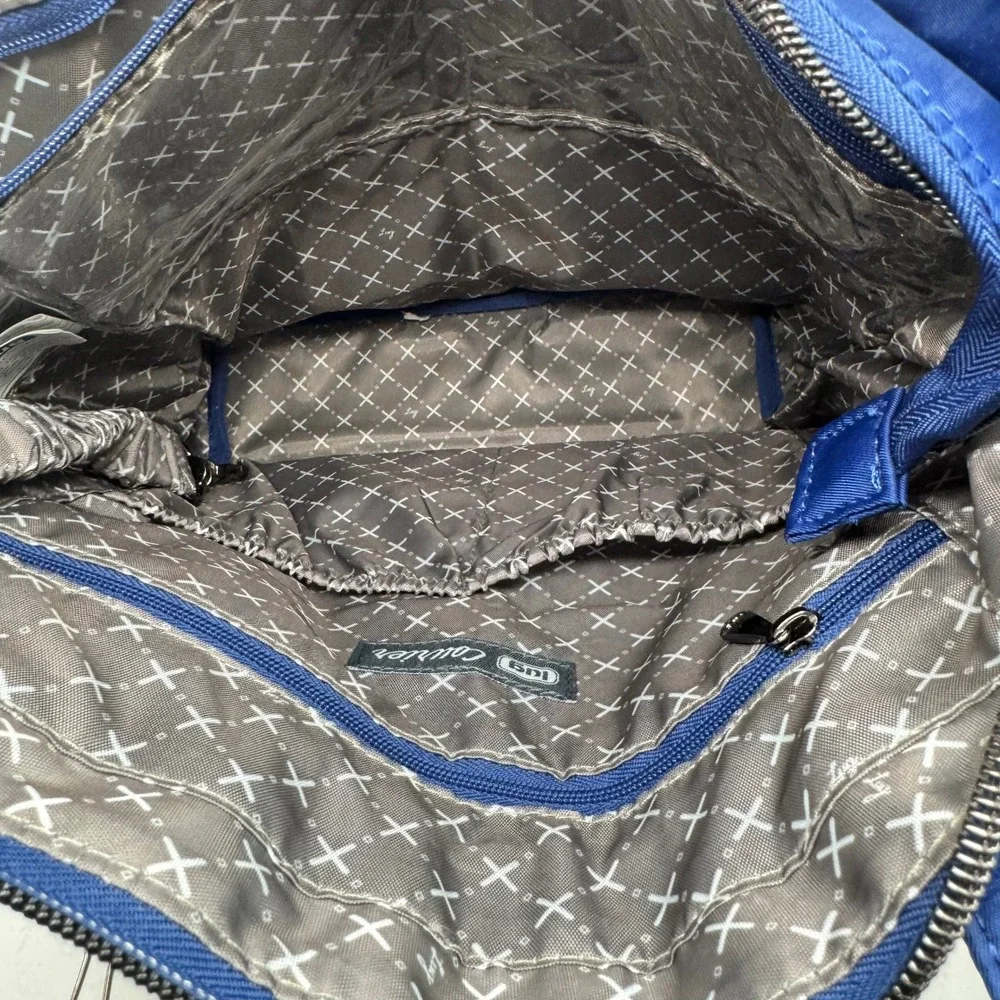 Lug Courier Crossbody Bag Women Medium Cobalt Blue Quilted RFID Travel Tote
